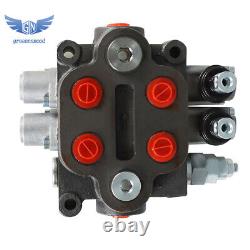 2 Spool 25GPM Hydraulic Directional Control Valve Tractor BSPP + Conversion Plug