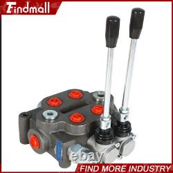 2 Spool 25GPM Hydraulic Directional Control Valve Tractor BSPP + Conversion Plug