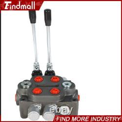 2 Spool 25GPM Hydraulic Directional Control Valve Tractor BSPP + Conversion Plug