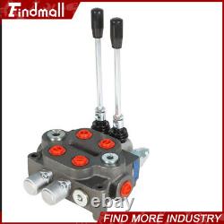 2 Spool 25GPM Hydraulic Directional Control Valve Tractor BSPP + Conversion Plug