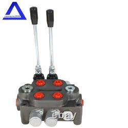 2 Spool 25GPM Hydraulic Directional Control Valve Tractor Loader BSPP Ports
