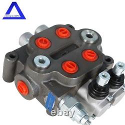 2 Spool 25GPM Hydraulic Directional Control Valve Tractor Loader BSPP Ports