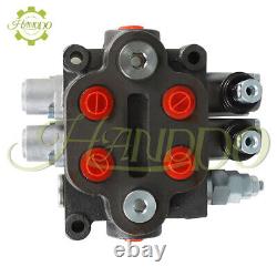 2 Spool 25GPM Hydraulic Directional Control Valve Tractor Loader BSPP WithJoystick