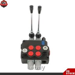 2 Spool 32 GPM 3600 PSI Hydraulic Directional Control Valve Double Acting SAE 16