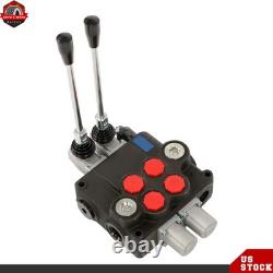 2 Spool 32 GPM 3600 PSI Hydraulic Directional Control Valve Double Acting SAE 16