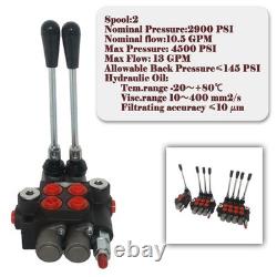2 Spool Hand Directional Control Valve Hydraulic Reversing Valve 13 GPM