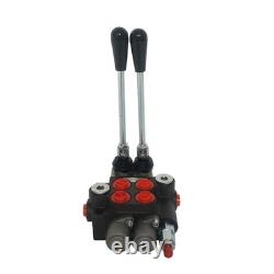 2 Spool Hand Directional Control Valve Hydraulic Reversing Valve 13 GPM