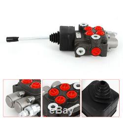 2 Spool Hydraulic Directional Control 11GPM Valve Double Acting Cylinder New