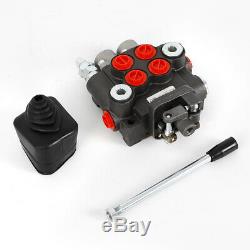 2 Spool Hydraulic Directional Control Valve 11gpm, Double Acting Cylinder 40L