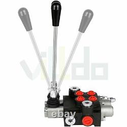 2 Spool Hydraulic Directional Control Valve 11gpm Double Acting Cylinder 40L/Min