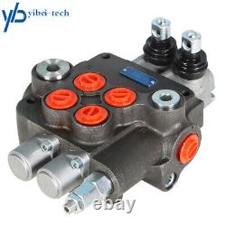 2 Spool Hydraulic Directional Control Valve 21 GPM SAE Ports New