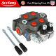 2 Spool Hydraulic Directional Control Valve 25 Gpm, 3000 Psi, Bspp Interface