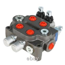 2 Spool Hydraulic Directional Control Valve 25 GPM, 3000 PSI, BSPP Interface New