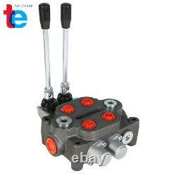 2 Spool Hydraulic Directional Control Valve 25 GPM, 3000 PSI, BSPP Interface US