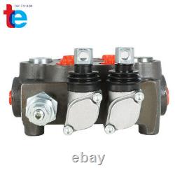 2 Spool Hydraulic Directional Control Valve 25 GPM, 3000 PSI, BSPP Interface US