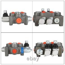 2 Spool Hydraulic Directional Control Valve 25 GPM 3000PSI BSPP