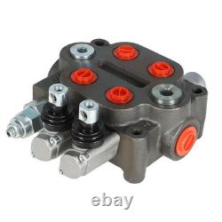 2 Spool Hydraulic Directional Control Valve 25 GPM 3000PSI BSPP