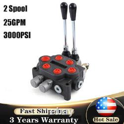 2 Spool Hydraulic Directional Control Valve 25GPM Adjustable for Tractors Loader
