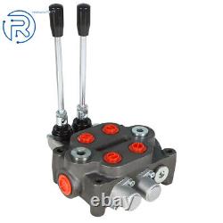 2 Spool Hydraulic Directional Control Valve BSPP Tractor Loader 25GPM NEW