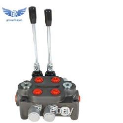 2 Spool Hydraulic Directional Control Valve BSPP Tractor Loader WithJoystick 25GPM