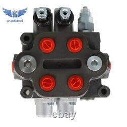 2 Spool Hydraulic Directional Control Valve BSPP Tractor Loader WithJoystick 25GPM