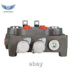 2 Spool Hydraulic Directional Control Valve BSPP Tractor Loader WithJoystick 25GPM