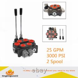 2 Spool Hydraulic Directional Control Valve DOUBLE ACTING 25GPM 1500-3000PSI