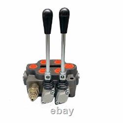 2 Spool Hydraulic Directional Control Valve Double Aacting Cylinder 1/2 BSPP