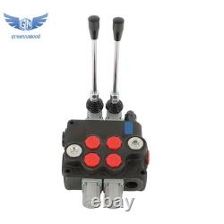 2 Spool Hydraulic Directional Control Valve Double Acting 32 GPM 3600 PSI SAE 16
