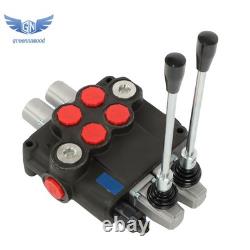 2 Spool Hydraulic Directional Control Valve Double Acting 32 GPM 3600 PSI SAE 16