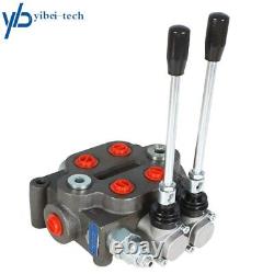 2 Spool Hydraulic Directional Control Valve Tractor Loader BSPP Port 25 GPM