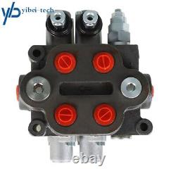 2 Spool Hydraulic Directional Control Valve Tractor Loader BSPP Port 25 GPM