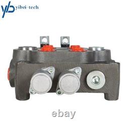 2 Spool Hydraulic Directional Control Valve Tractor Loader BSPP Port 25 GPM