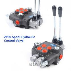 2 Spool Hydraulic Directional Control Valve f/ Tractor 21GPM Double Acting Spool