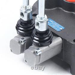 2 Spool Hydraulic Directional Control Valve f/ Tractor 21GPM Double Acting Spool