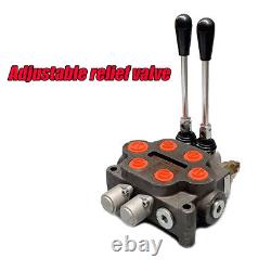 2 Spool Hydraulic Directional Control Valves 25 GPM Log Loaders Splitter 3000PSI