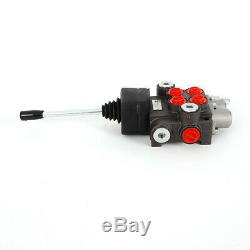 2 Spool Hydraulic Directional Valve 2P40, Double Acting Cylinder Spool 11gpm US