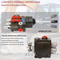 2 Spool Hydraulic Directional Valve with Joystick 11 GPM for Heavy Machinery