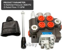 2 Spool Hydraulic Directional Valve with Joystick 11 GPM for Heavy Machinery
