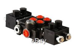 2 spool hydraulic solenoid directional control valve 21gpm 12VDC, monoblock