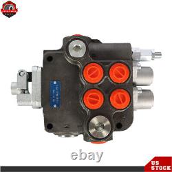21GPM 2 Spool Hydraulic Directional Control Valve WithJoystick 3625PSI New