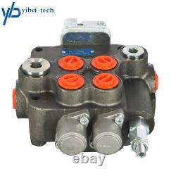 21GPM 2 Spool Hydraulic Directional Control Valve WithJoystick For Tractor Loader
