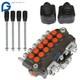 21gpm 6 Spool Hydraulic Backhoe Directional Control Valve With 2 Joysticks