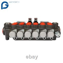 21GPM 6 Spool Hydraulic Backhoe Directional Control Valve with 2 Joysticks