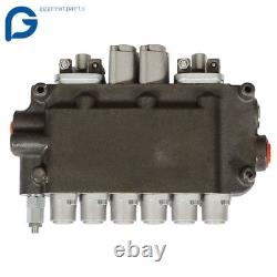 21GPM 6 Spool Hydraulic Backhoe Directional Control Valve with 2 Joysticks