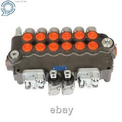 21GPM Hydraulic Backhoe Directional Control Valve 6 Spool With Joysticks