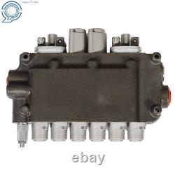 21GPM Hydraulic Backhoe Directional Control Valve 6 Spool With Joysticks