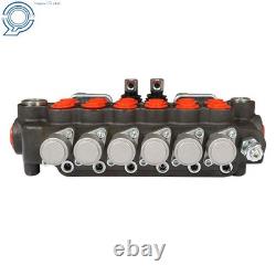 21GPM Hydraulic Backhoe Directional Control Valve 6 Spool With Joysticks