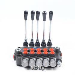 21GPM Hydraulic Directional Adjustable Control Valve 5 Spool for Tractor Loaders