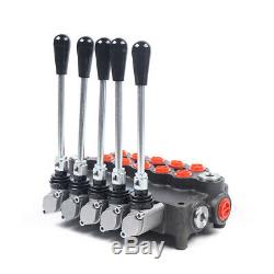 21GPM Hydraulic Directional Adjustable Control Valve 6 Spool for Tractor Loaders
